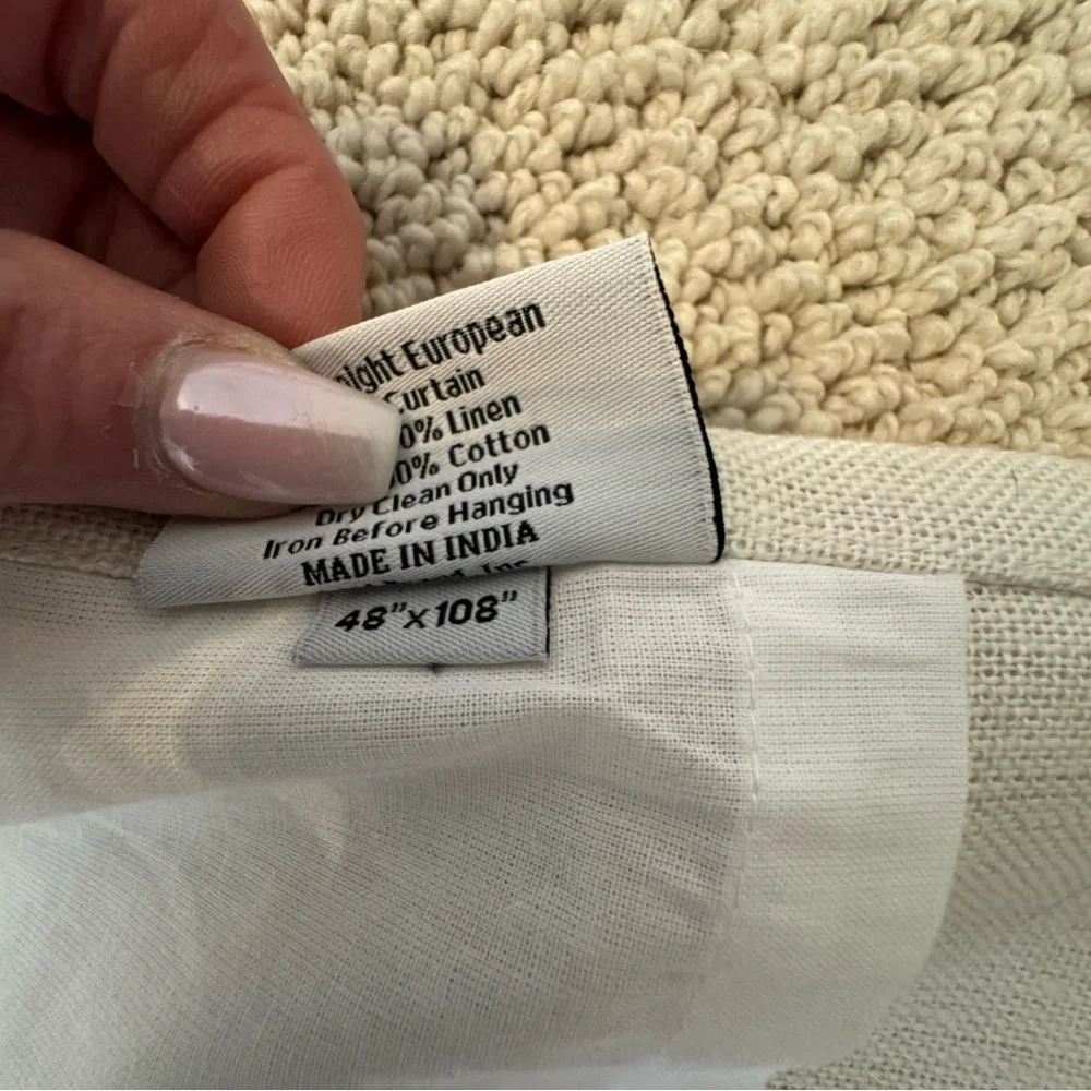 Quince 108”x48” Heavyweight European Linen Curtain Panel